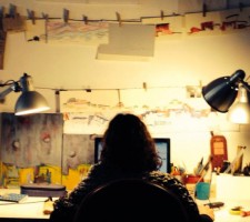 Foto de Ana Gutierrez trabajando